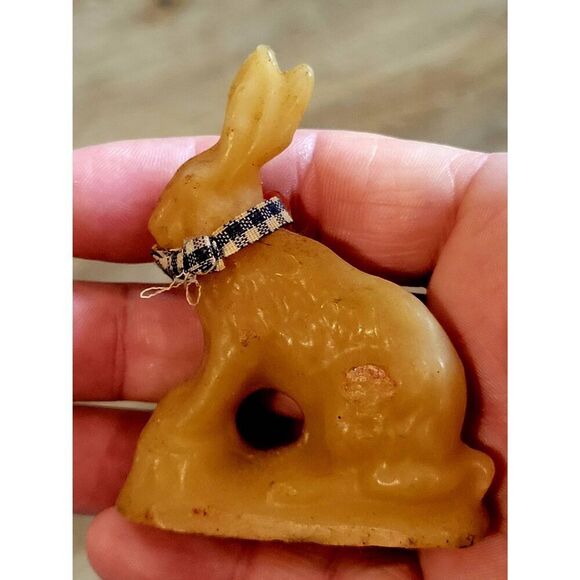 Primitive Americana wax homedecor figurine lot heart bunny Pooh sunflower bundle - Picture 5 of 11